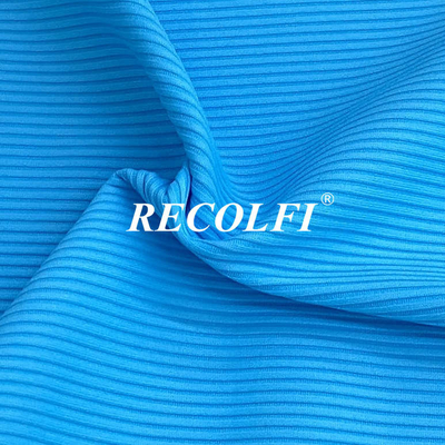 Anti Static Ribbed Activewear Knit Fabric Bright Color Stretch Leggings