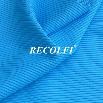 Anti Static Ribbed Activewear Knit Fabric Bright Color Stretch Leggings